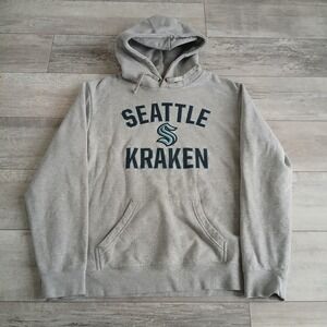 Seattle Kraken Fanatics NHL Hockey Gray Hoodie Mens 2XL Pullover Sweatshirt